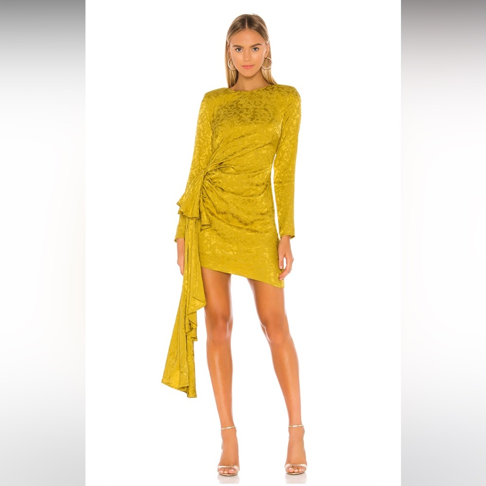 Lovers and Friends Matilda Mini Dress in Citron Green